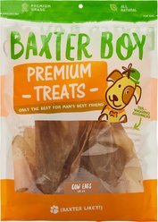 Baxter Boy Natural Cow Ears Dog Treats, 15 count