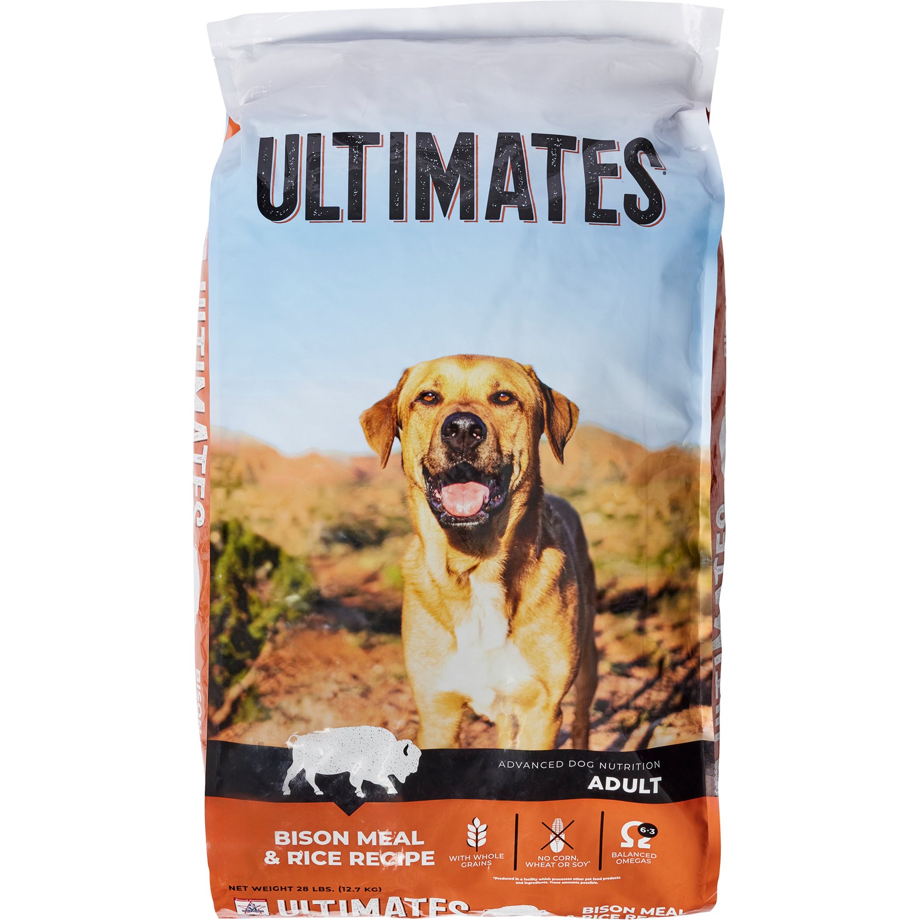 Ultimates Bison & Rice Dry Dog Food, 28-lb bag