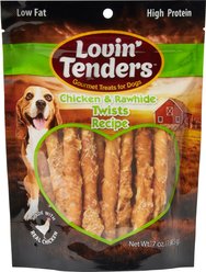 Lovin'Tenders Chicken & Rawhide Twists Recipe Dog Jerky Treat, 7-oz bag slide 1 of 4