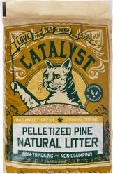 Catalyst Pet Pine Pellet Unscented Non-Clumping Wood Cat Litter, 20-lb bag