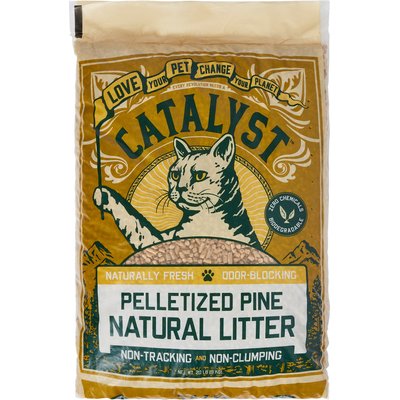 Catalyst Pet Catalyst Pet Pine Pellet Unscented Non-Clumping Wood Cat Litter, 20-lb bag