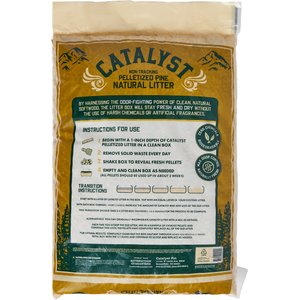 Catalyst Pet Pine Pellet Unscented Non-Clumping Wood Cat Litter, 20-lb bag
