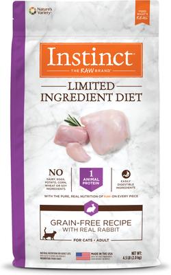 Instinct Limited Ingredient Diet Real Rabbit Recipe Grain-Free Dry Cat Food (4.5 lb)