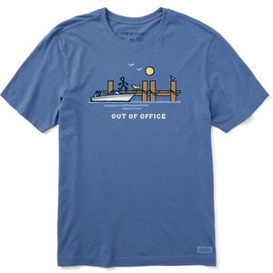 OMMO 新品　SHIRT DOCKING T-SHIRT LIFE IS GOOD Men's Dock Lake Out of Office Short Sleeve Shirt