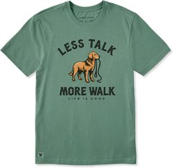 LIFE IS GOOD Men's More Walk Short Sleeve Crusher Tee Shirt, Granite Green, XXX-Large