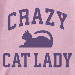 LIFE IS GOOD Women's Crazy Cat Lady Arch Short Sleeve Shirt, Violet Purple, Small slide 2 of 2