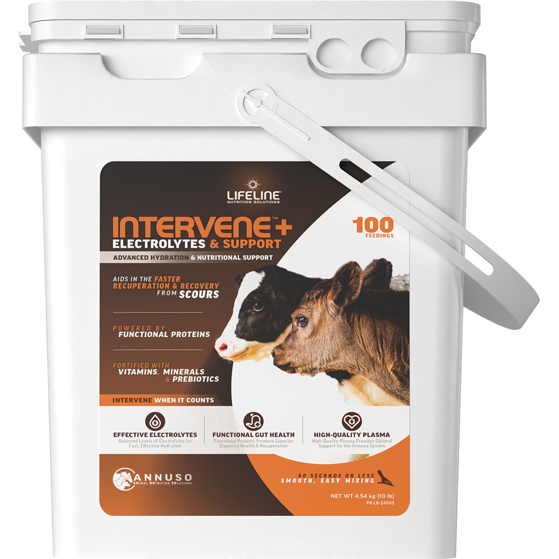 LIFELINE INTERVENE+ Advanced Electrolytes & Support Powder Calf Supplement, 10-lb bag