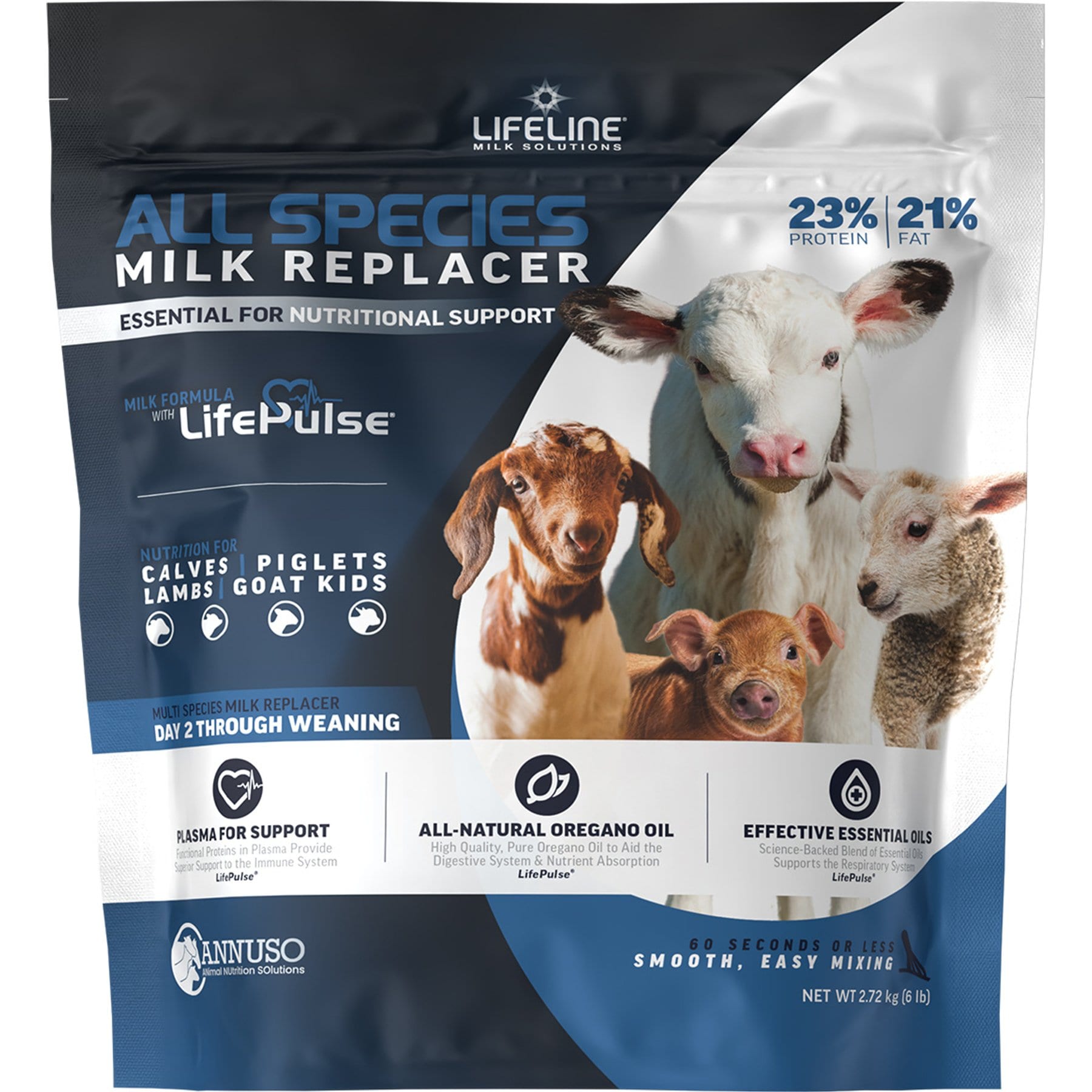 LIFELINE 23:21 Milk Replacer Powder Livestock Supplement, 6-lb bag
