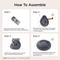 Show in main carousel: Bedsure Calming Fluffy Plush Faux Fur Anti-Slip Donut Machine-Washable Bolster Dog & Cat Bed, Black, X-Small slide 5 of 7