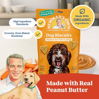 Show full view: Newman's Own Peanut Butter Flavor Medium Size Dog Treats, 10-oz slide 3 of 11