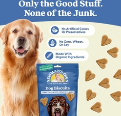 Newman's Own Turkey & Sweet Potato Flavor Breakable Dog Treats, 10-oz bag slide 2 of 9