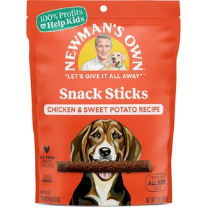 Newman's Own Snack Sticks Chicken & Sweet Potato Recipe Grain-Free Dog Treats, 5-oz bag