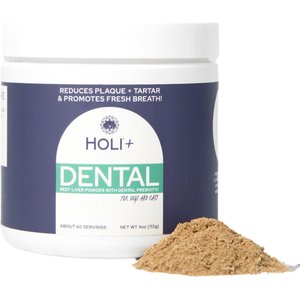 HOLI Dental Powder Supplement for Dogs & Cats, 4-oz jar