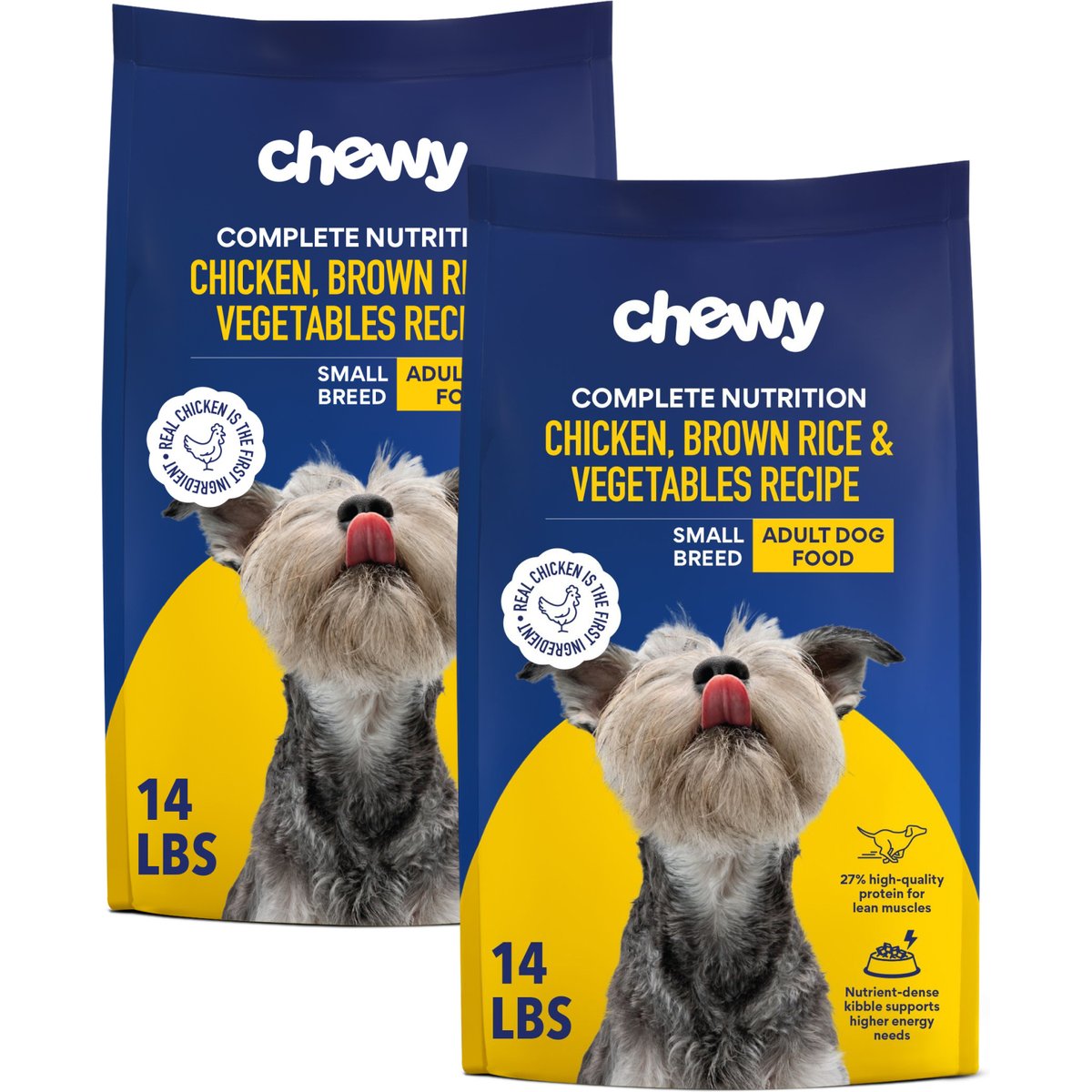 Chewy Made Complete Nutrition Small Breed Chicken, Brown Rice & Vegetables Recipe Adult Dry Dog Food (FORMERLY AMERICAN JOURNEY), 28-lb bundle