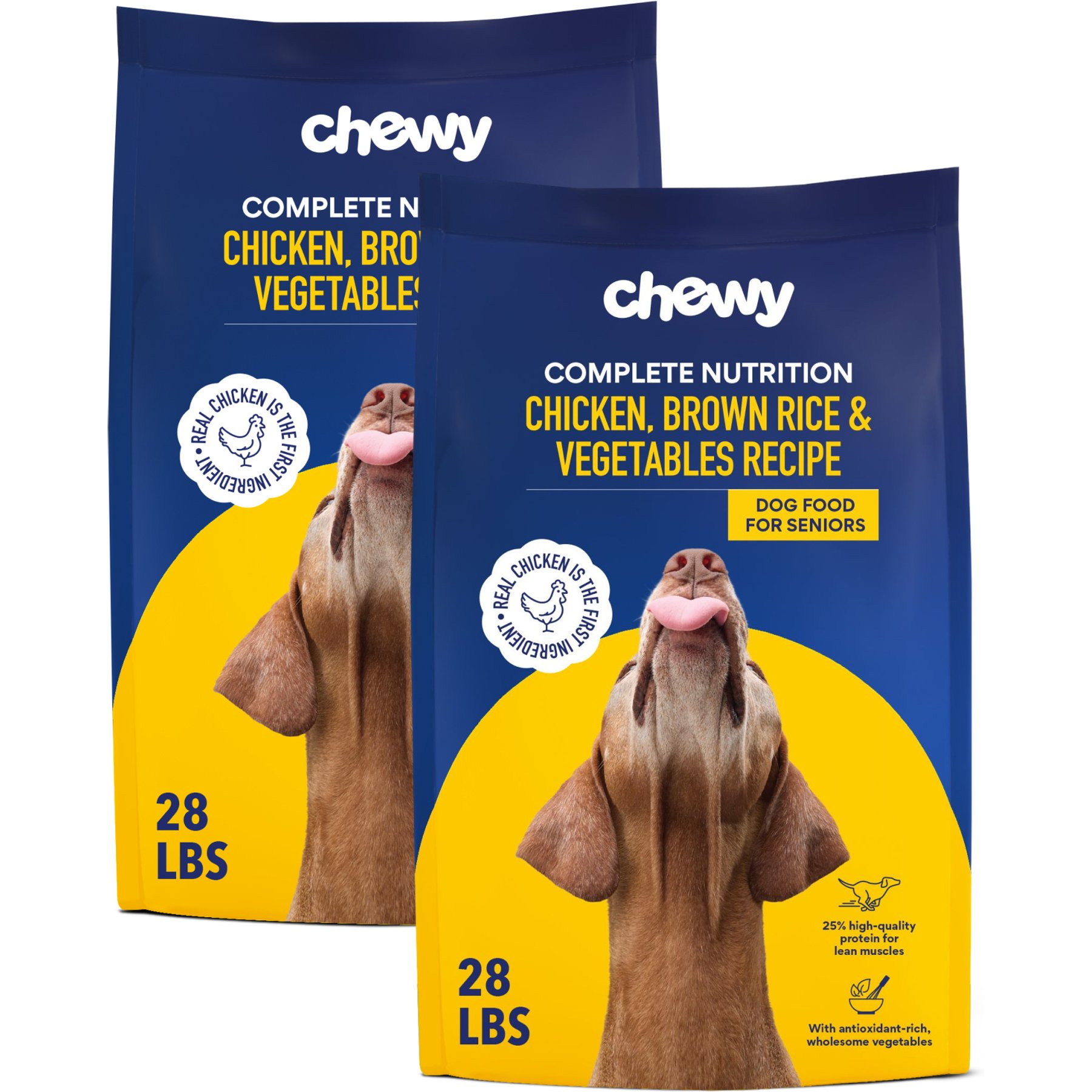 Chewy Made Complete Nutrition Senior Chicken, Brown Rice & Vegetables Recipe Dry Dog Food (FORMERLY AMERICAN JOURNEY), 56-lb bundle