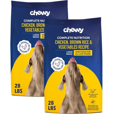 Chewy Made Chewy Made Complete Nutrition Large Breed Chicken, Brown Rice & Vegetables Recipe Dry Dog Food (FORMERLY AMERICAN JOURNEY), 56-lb bundle