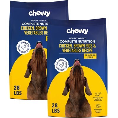 Chewy Made Chewy Made Complete Nutrition Healthy Weight Chicken, Brown Rice & Vegetables Recipe Dry Dog Food (FORMERLY AMERICAN JOURNEY), 56-lb bundle