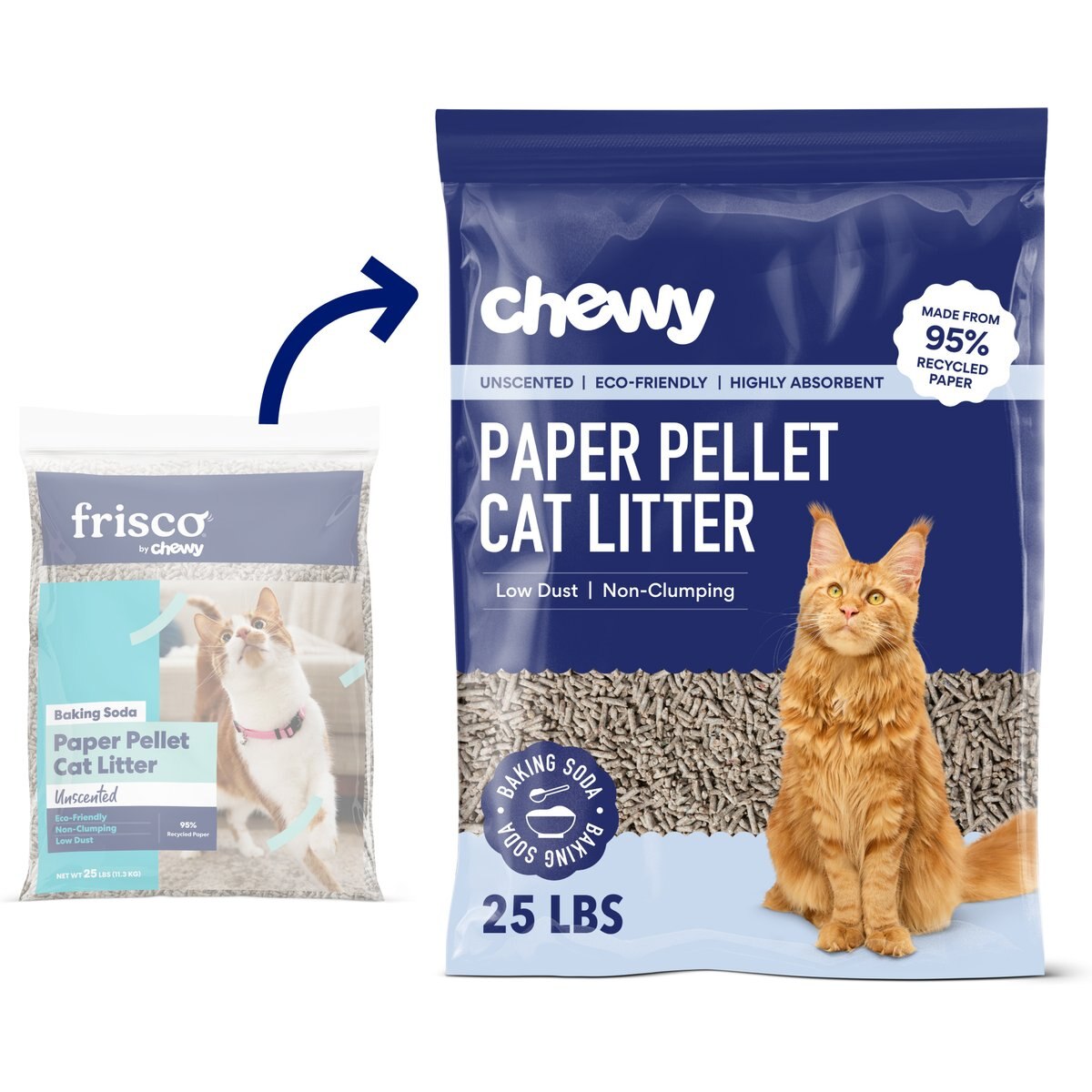 Chewy Made Unscented Non-Clumping Recycled Paper Cat Litter (FORMERLY FRISCO), 25-lb bag