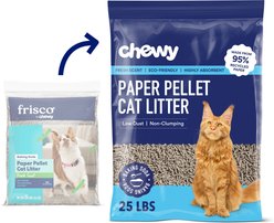 Chewy Made Fresh Scent Non-Clumping Recycled Paper Cat Litter (FORMERLY FRISCO), 25-lb bag