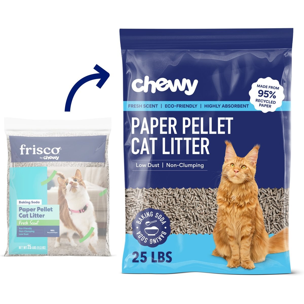 Chewy Made Fresh Scent Non-Clumping Recycled Paper Cat Litter (FORMERLY FRISCO), 25-lb bag