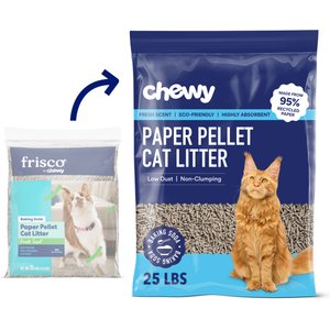 Chewy Made Fresh Scent Non-Clumping Recycled Paper Cat Litter (FORMERLY FRISCO), 25-lb bag