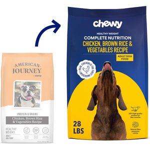 Chewy Made Complete Nutrition Healthy Weight Chicken, Brown Rice & Vegetables Recipe Dry Dog Food (FORMERLY AMERICAN JOURNEY), 28-lb bag