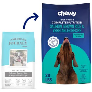 Chewy Made Complete Nutrition Healthy Weight Salmon, Brown Rice & Vegetables Recipe Dry Dog Food (FORMERLY AMERICAN JOURNEY), 28-lb bag