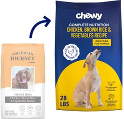 Chewy Made Complete Nutrition Puppy Chicken, Brown Rice & Vegetables Recipe Dry Dog Food (FORMERLY AMERICAN JOURNEY), 28-lb bag