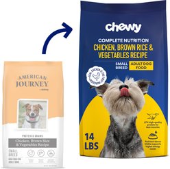 Chewy Made Complete Nutrition Small Breed Chicken, Brown Rice & Vegetables Recipe Adult Dry Dog Food (FORMERLY AMERICAN JOURNEY), 14-lb bag