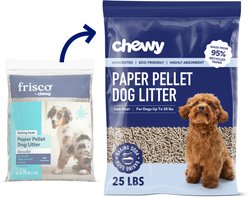 Chewy Made Unscented Non-Clumping Recycled Paper Dog Litter (FORMERLY FRISCO), 25-lb bag