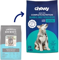 Chewy Made Complete Nutrition High Protein Grain-Free Large Breed Puppy Salmon & Sweet Potato Recipe Dry Dog Food (FORMERLY AMERICAN JOURNEY), 24-lb bag
