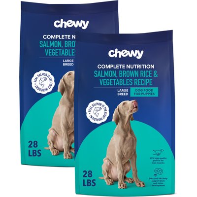 Chewy Made Chewy Made Complete Nutrition Large Breed Puppy Salmon, Brown Rice & Vegetables Recipe Dry Dog Food (FORMERLY AMERICAN JOURNEY), 56-lb bundle