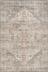 Nuloom Vita Vintage Medallion Machine Washable Area Rug, Taupe, 6-ft