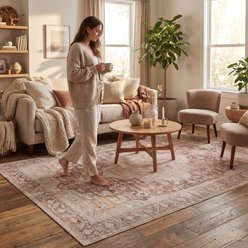 Nuloom Rora Medallion Machine Washable Rug, 6 x 9-ft slide 2 of 9