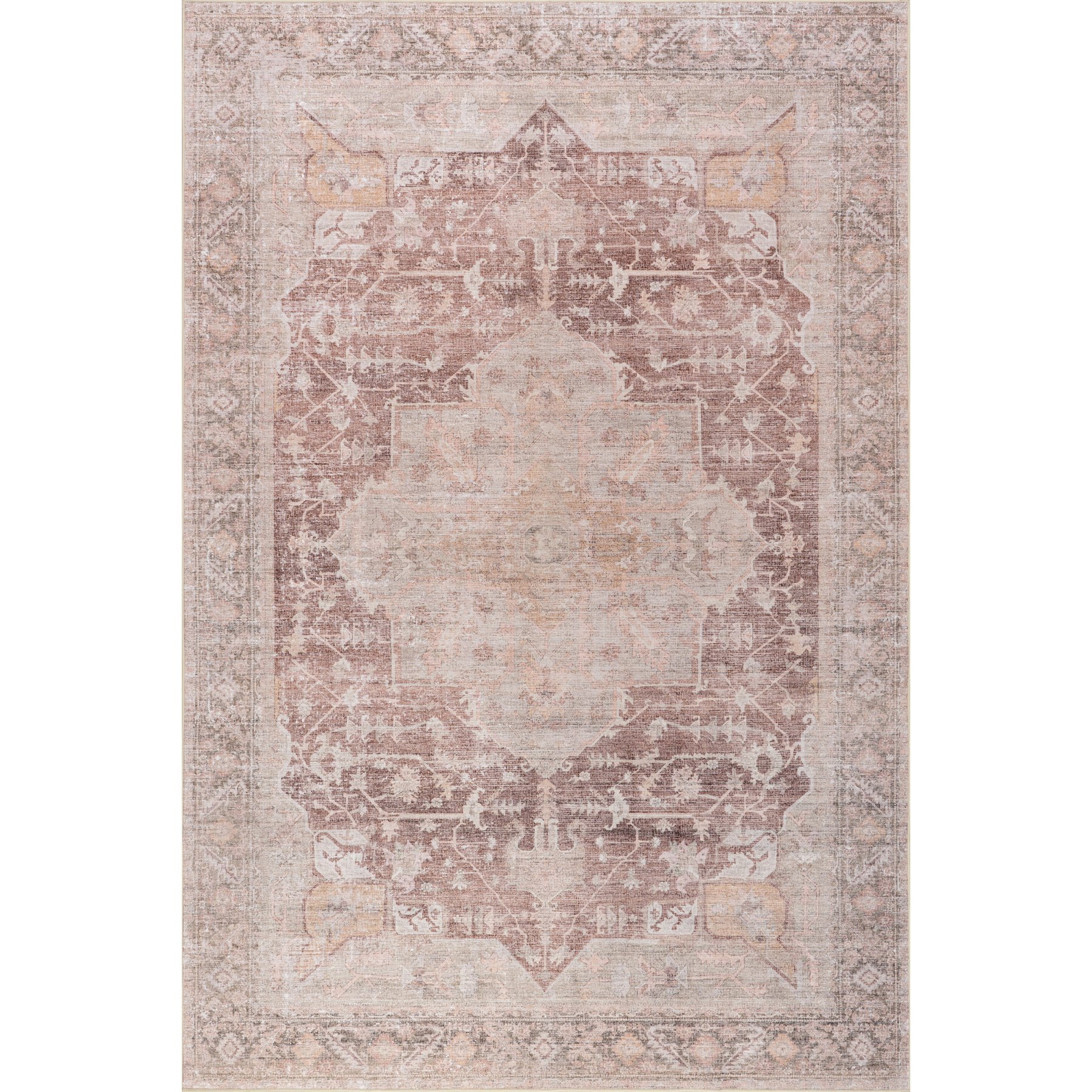 Nuloom Rora Medallion Machine Washable Rug, 4 x 6-ft
