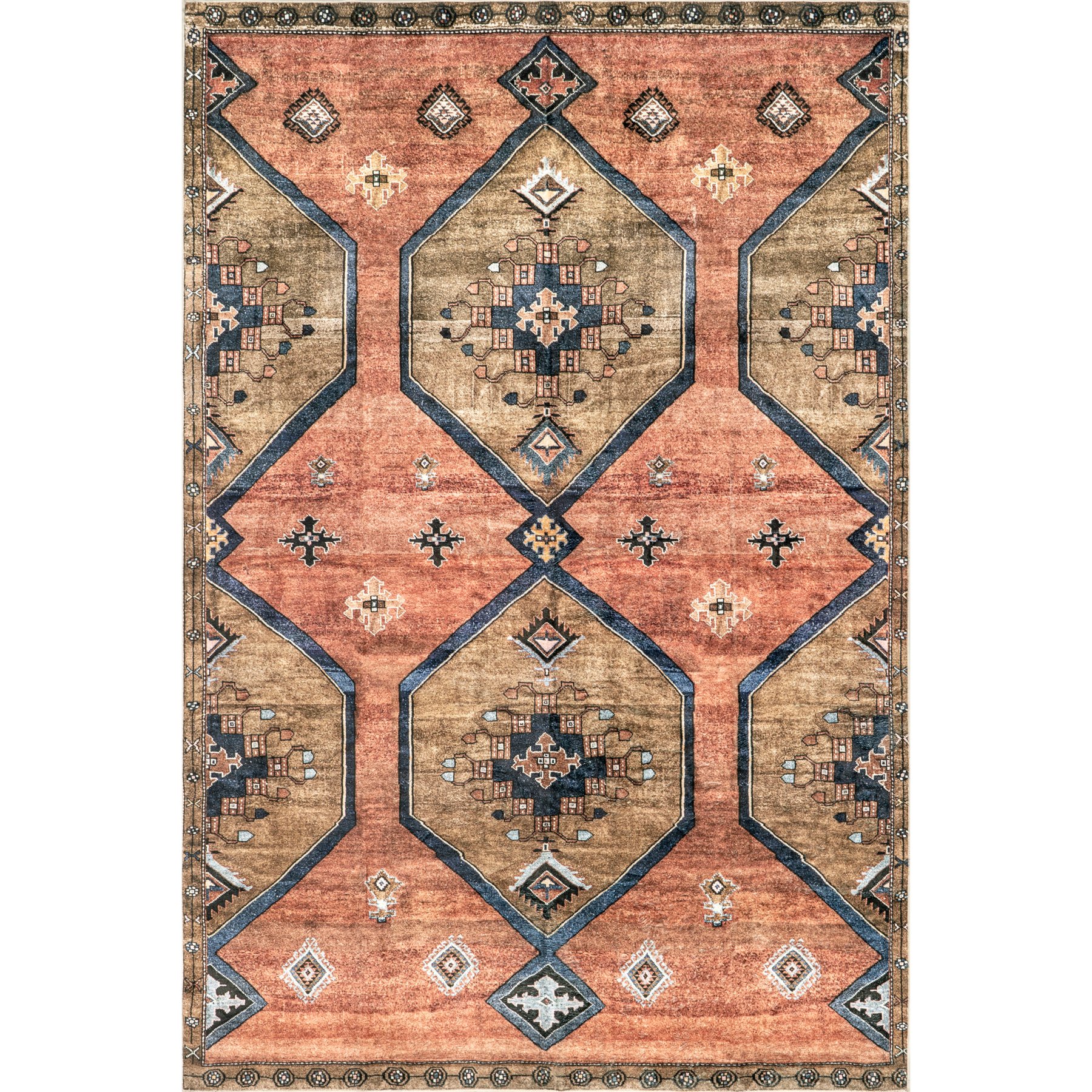 Nuloom Judy Traditional Persian Machine Washable Area Rug, 4 x 6-ft