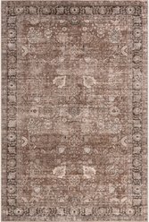 Nuloom Bayberry Spill Proof Vintage Machine Washable Area Rug, Brown, 2.5 x 10-ft