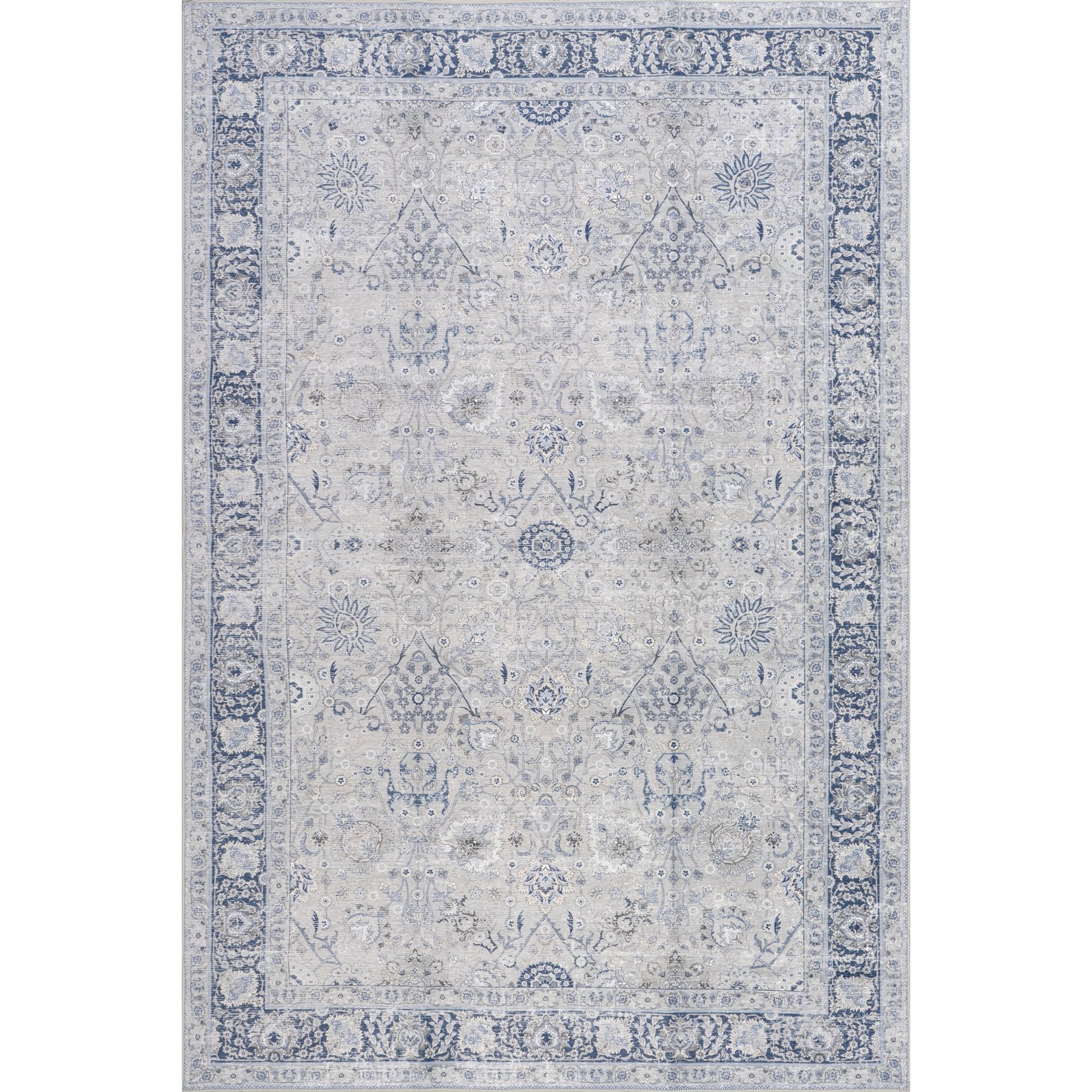 Nuloom Spill Proof Bayberry Vintage Machine Washable Rug, 4 x 6-ft