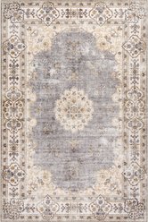 Nuloom Teja Persian Medallion Machine Washable Area Rug, Light Grey, 8 x 10-ft