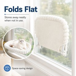 NonoPets Foldable Suction Cup Window Perch Soft Plush Sunny Hammock Dog & Cat Bed, Grey slide 2 of 9