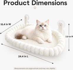 NonoPets Foldable Suction Cup Window Perch Soft Plush Sunny Hammock Dog & Cat Bed, Beige slide 2 of 9