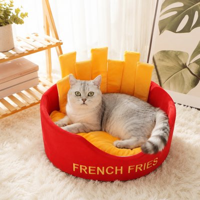 NonoPets NonoPets Novelty Shaped Plush Cave Dog & Cat Bed, Red