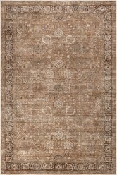 Nuloom Bayberry Spill Proof Vintage Machine Washable Area Rug, Light Brown, 5 x 8-ft