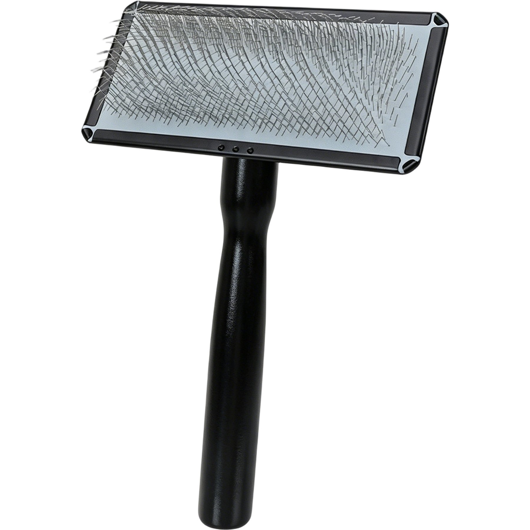 Twinsing Square Dog & Cat Slicker Brush with Cushioned Pad, Black, Large
