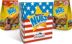 Nylabone Nubz Red, White, & Blue Gift Box Bundle: Chicken & Peanut Butter Large Crunchy Dog Treats, 36 count