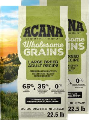 ACANA Wholesome Large Breed Adult Grains Dry Dog Food, 45-lb