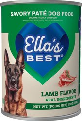 Ella's Best Savory Pate All Life Stages Lamb Wet Dog Food, 13-oz can, case of 12