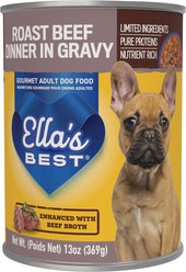Ella's Best All Life Stages Roast Beef Dinner Wet Dog Food, 13-oz can, case of 12