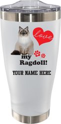 The Memory Company I Love My Ragdoll Personalized Stainless Steel Tumbler, 20-oz