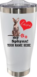 The Memory Company I Love My Sphynx Personalized Stainless Steel Tumbler, 20-oz